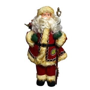 Hen & Rooster Jolly Santa Claus Figure 175th Anniversary 18in Standing Doll New
